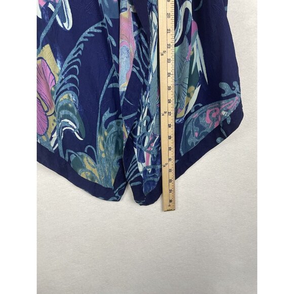 Citron Santa Monica Silk Open Front Kimono Women's Small Jacket Cardigan - Picture 9 of 9